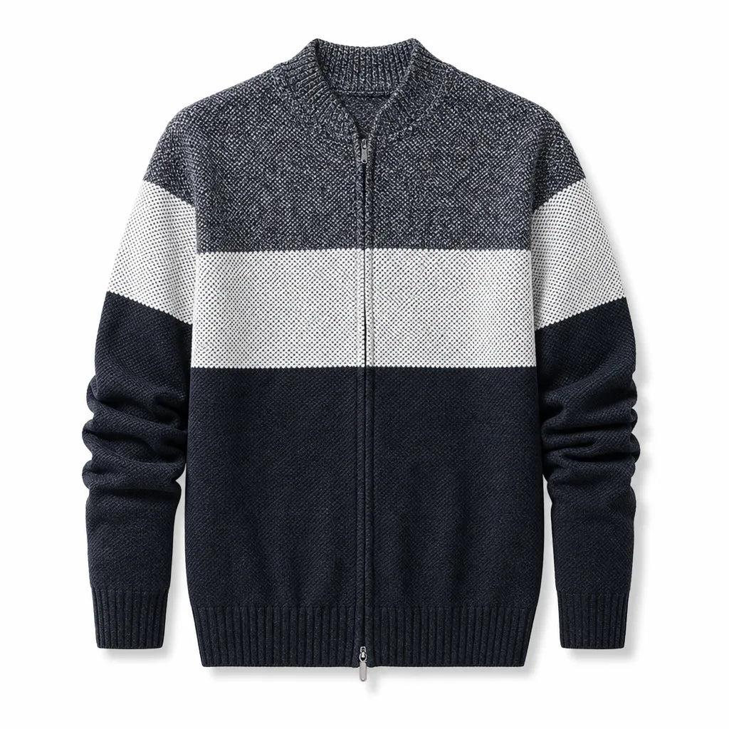 Men's Colorblock Knit Jacket