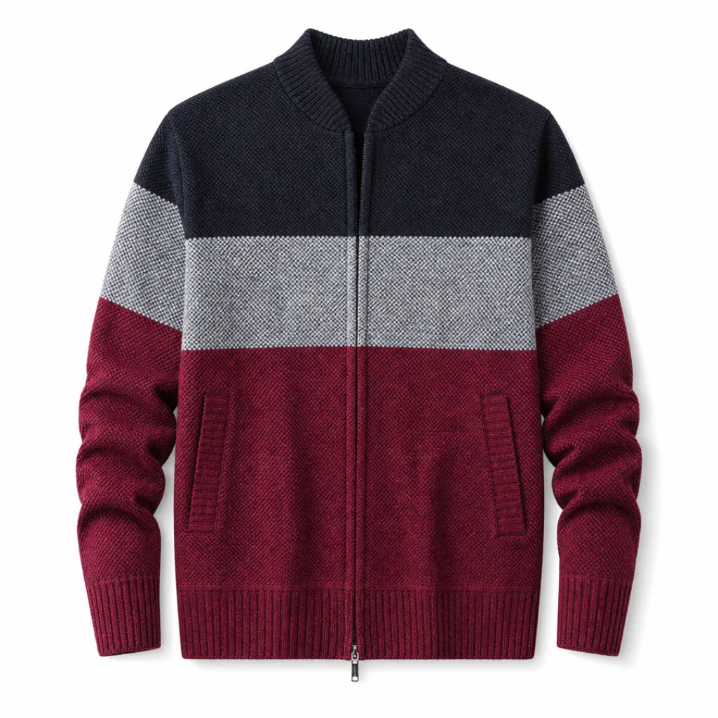 Men's Colorblock Knit Jacket