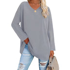 Women's V-Neck Long Sleeve Tunic