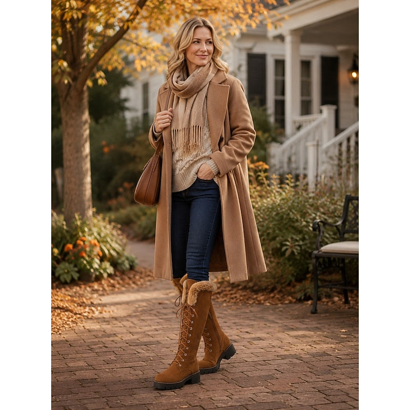 Aurelia | Women’s Water-Resistant Lace-Up Knee-High Winter Boots