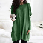 Women's Oversized Long Sleeve Tunic with Pockets