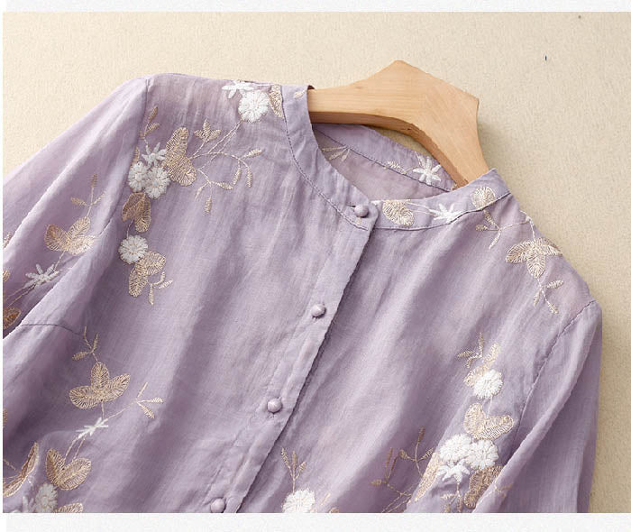 Chic Blouse with Embroidered Accents