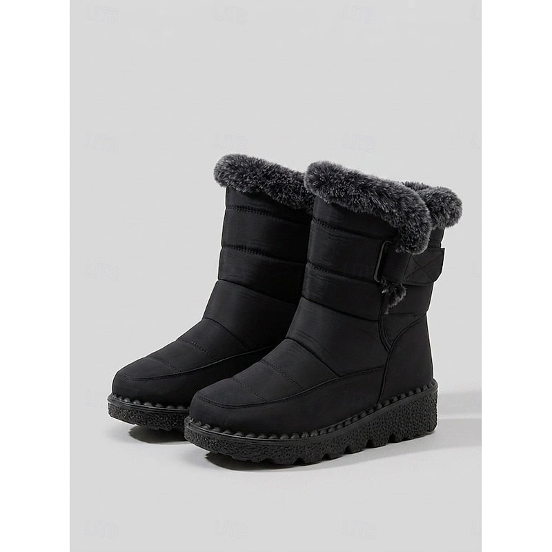 Freya | Cozy Fur-Trimmed Winter Snow Boots