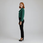 Women's Tie Neck Puff Sleeve Blouse