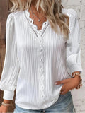 Women's V-Neck Long Sleeve Knit Sweater