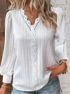 Women's V-Neck Long Sleeve Knit Sweater