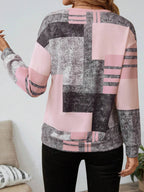Women's Abstract Print Long Sleeve Top