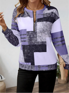 Women's Abstract Print Long Sleeve Top